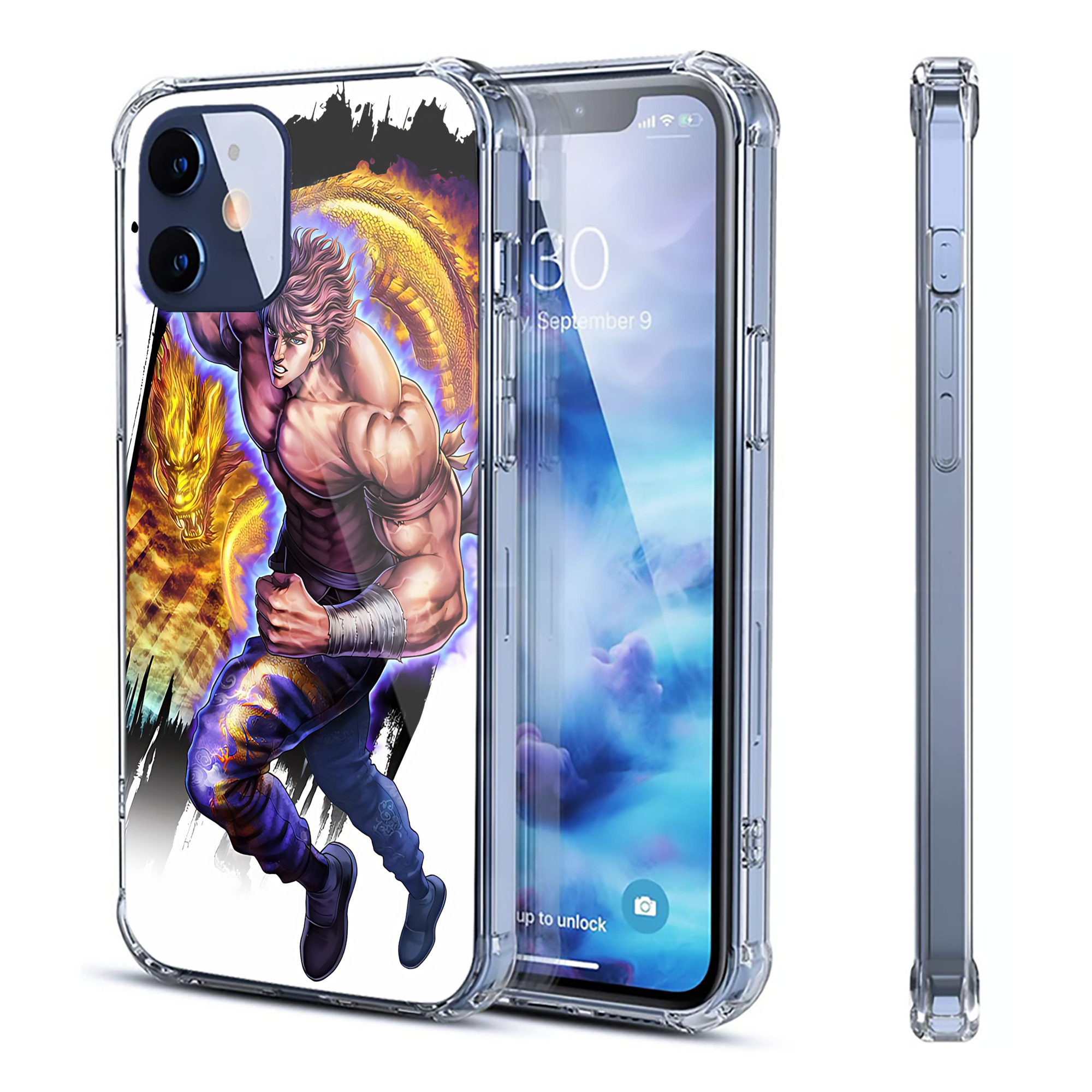 （画像用） 北斗の拳 Fist of the North Star 【iPhone 12シリーズ対応】透明スマホケース（クリアソフトケース）